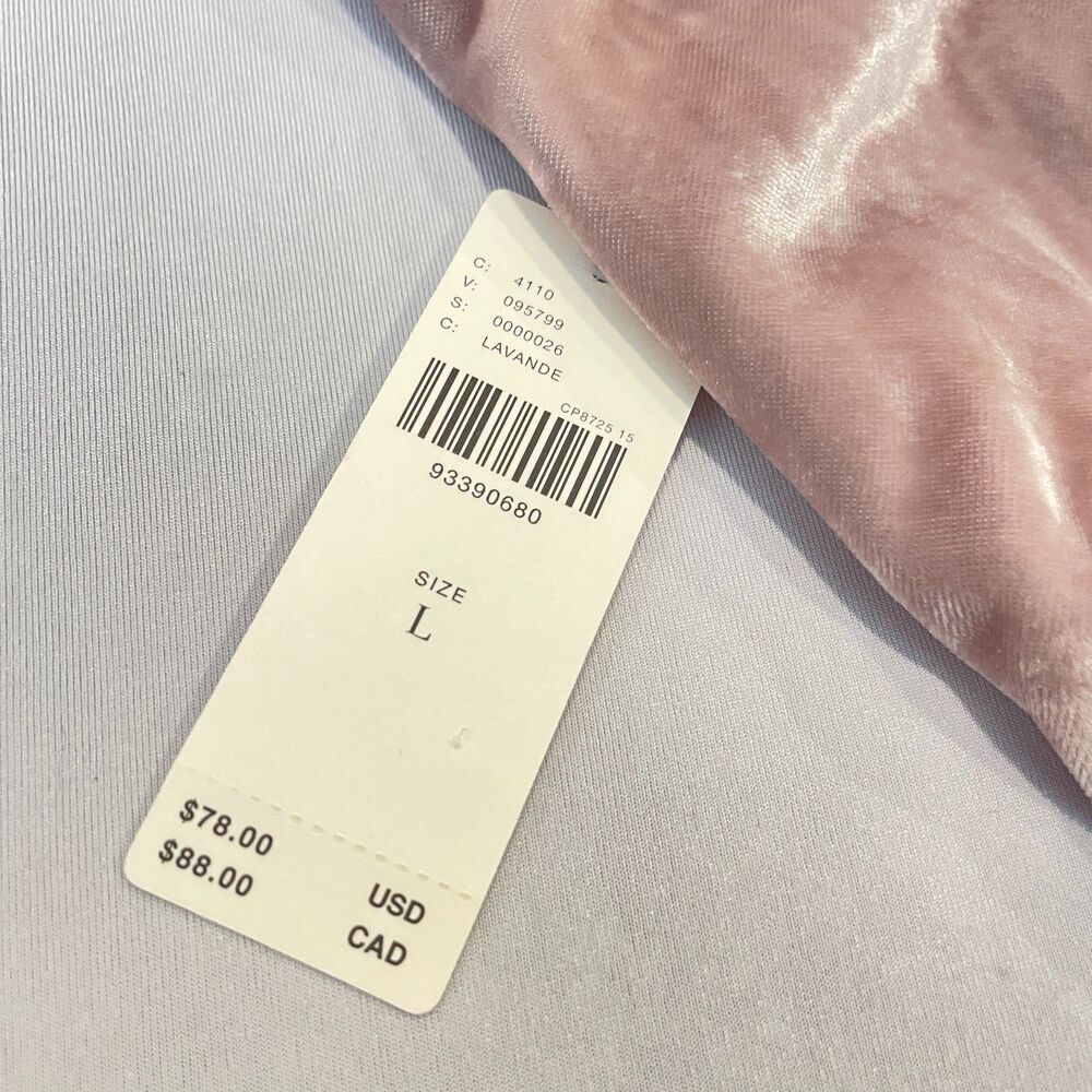 ~ NEW* Anthropologie Lg Tilda Strapless Top Velvet, Lt Mauve Muted Grayish Blush - Picture 11 of 16